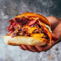 hamburguesa doble con tocino